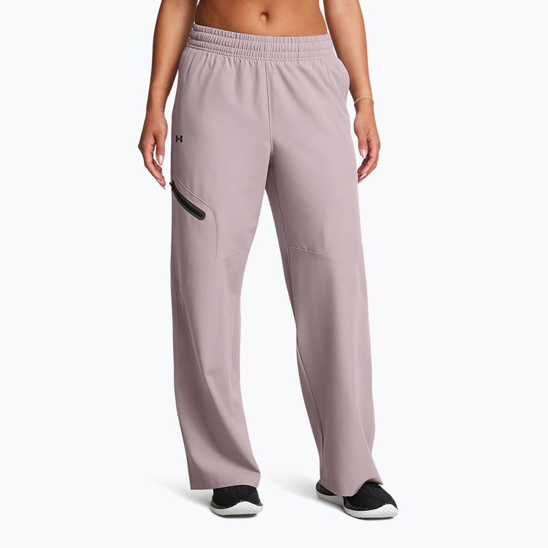 Dámske nohavice Under Armour Unstoppable Woven Wide Leg tetra gray/black