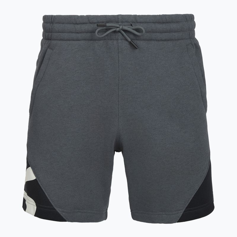 Pánske šortky Under Armour Curry Splash Fleece Short castlerock full heather/black/white clay