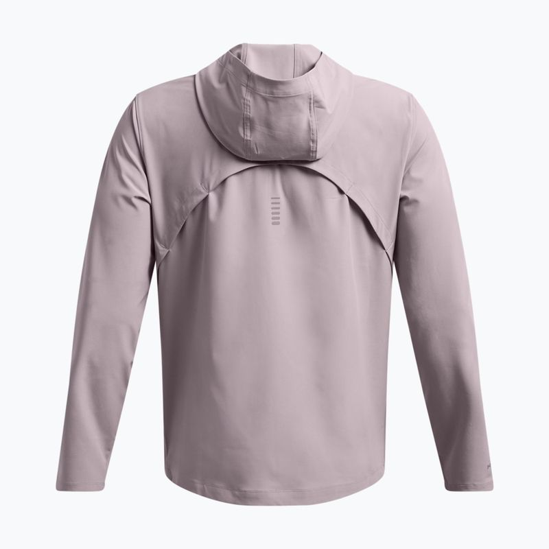 Pánska bežecká bunda Under Armour Outrun The Storm tetra šedá/morph green/relfective 4