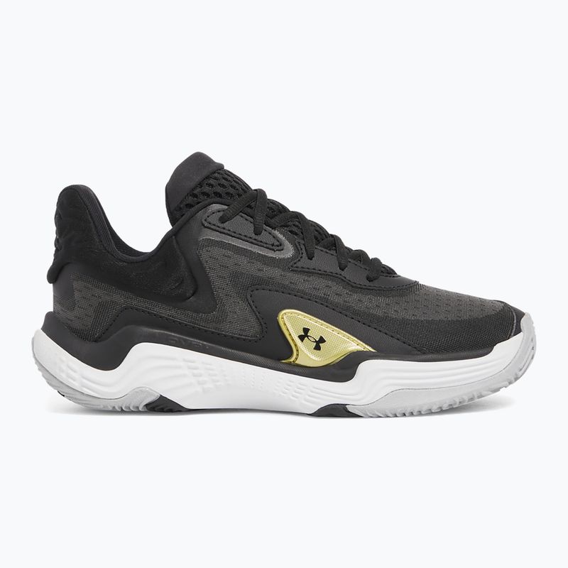 Basketbalové topánky Under Armour Spawn 7 black/metallic gold/black 8