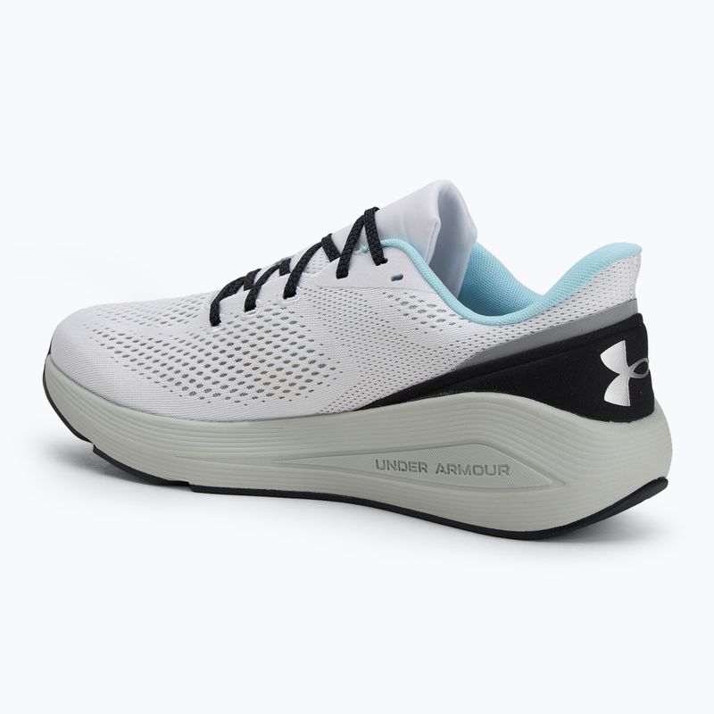Pánske bežecké topánky Under Armour Sonic 7 white/hydro green/metallic silver 3