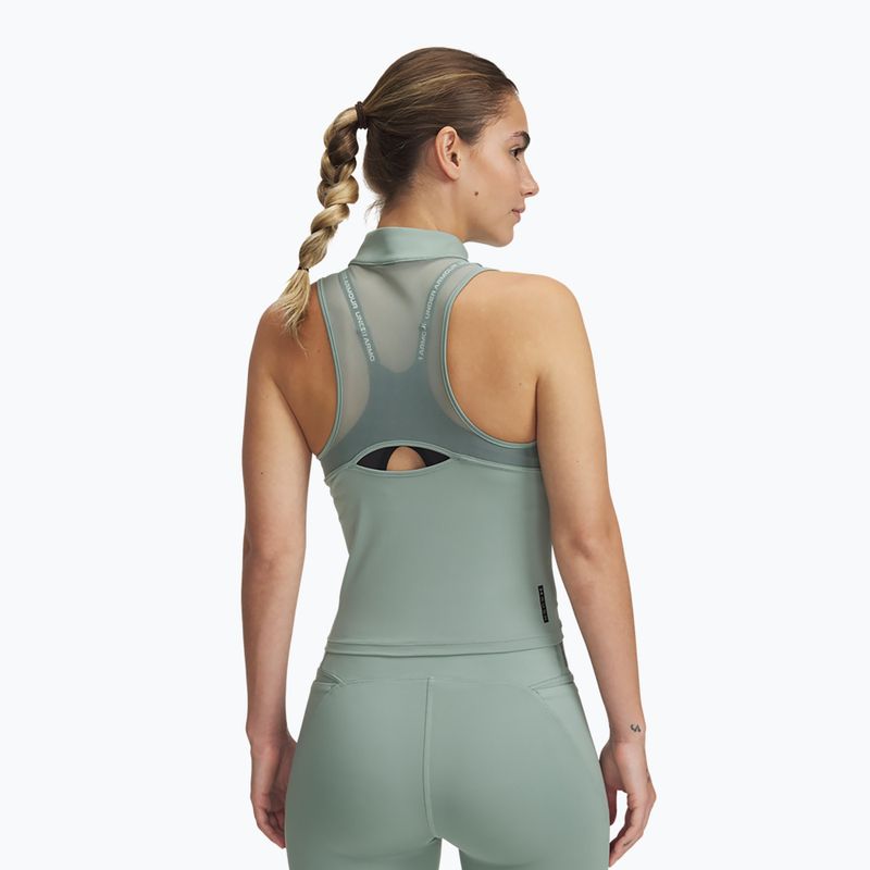 Dámske tréningové tričko Under Armour Vanish Elite Vent Tank silica green/iridescent 3