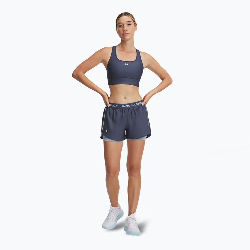 Dámske šortky Under Armour Tech Play Up 2in1 downpour gray/harbor blue/harbor blue 2