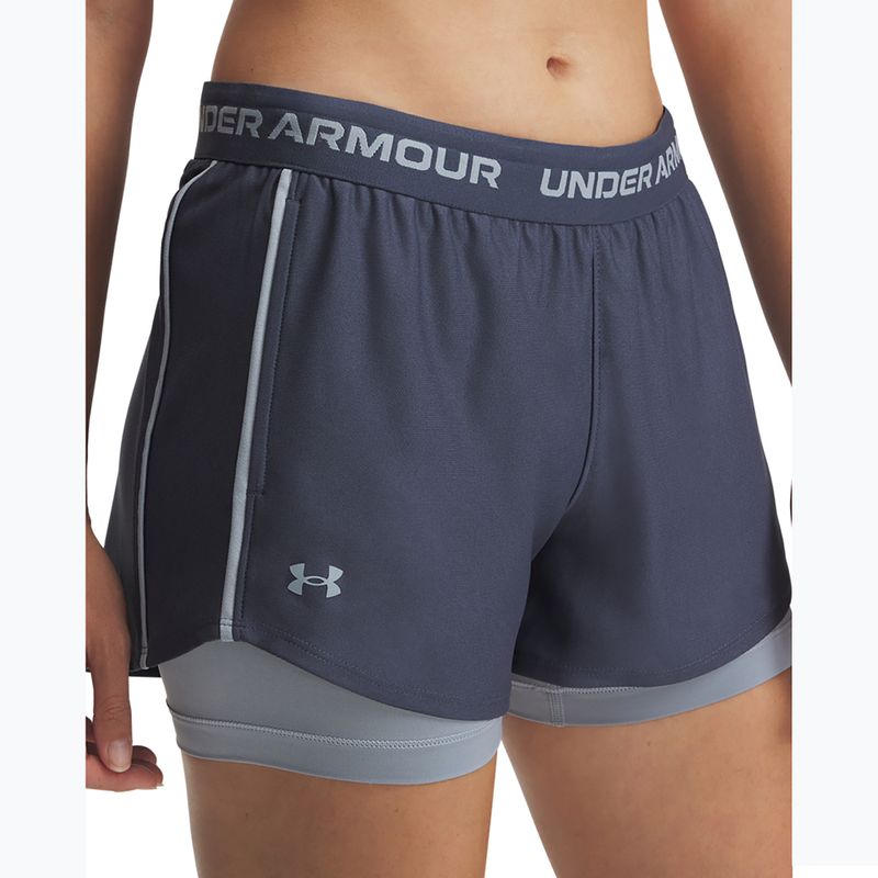 Dámske šortky Under Armour Tech Play Up 2in1 downpour gray/harbor blue/harbor blue 4