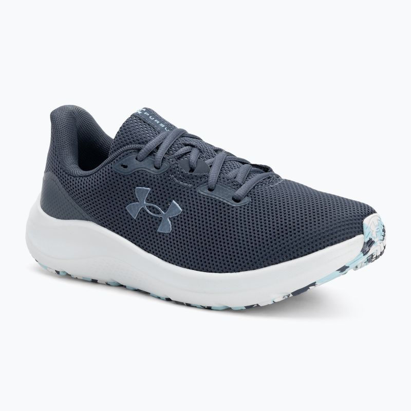 Dámske bežecké topánky Under Armour Charged Pursuit 4 downpour grey/downpour grey/metallic gravel