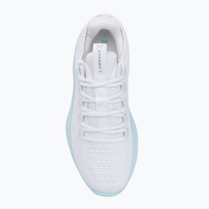 Dámske športové topánky Under Armour Dynamic 2 white/stream/metallic silver 5
