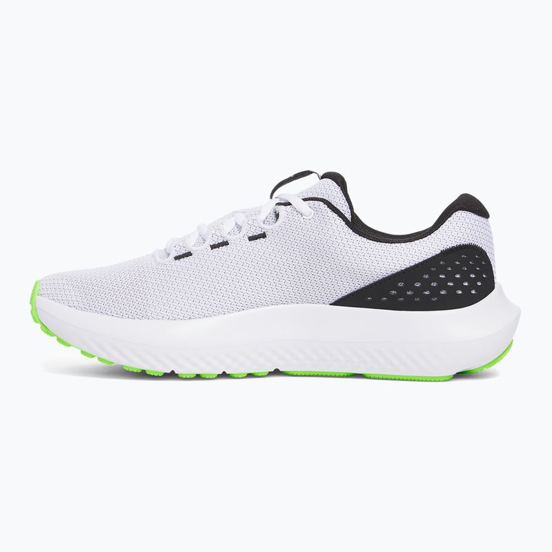 Under Armour Charged Surge 4 white/hyper green/black pánska bežecká obuv 2