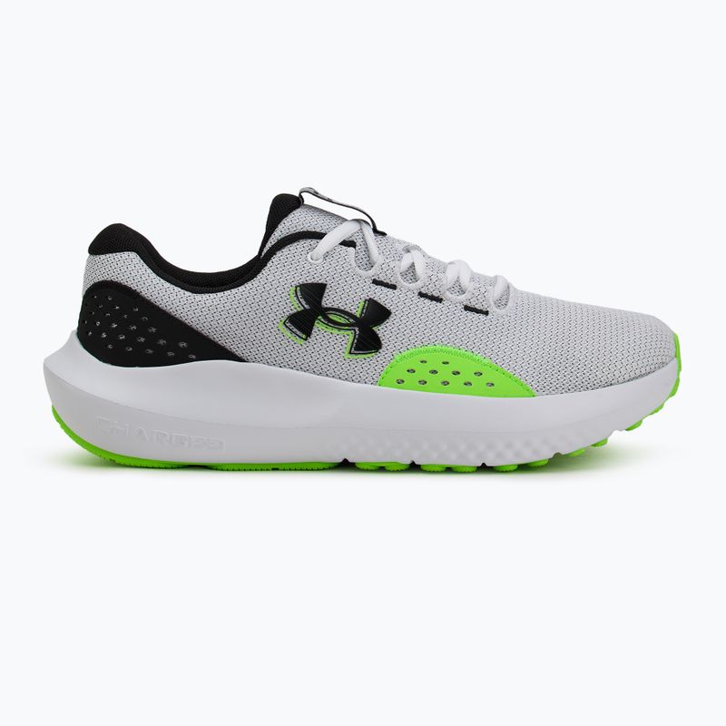 Pánske bežecké topánky Under Armour Charged Surge 4 white/hyper green/black 2