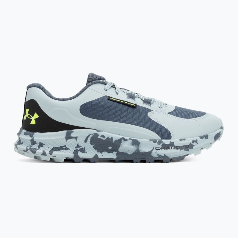 Pánske bežecké topánky Under Armour Charged Bandit Trail 3 downpour grey/harbor blue/hyper green 2