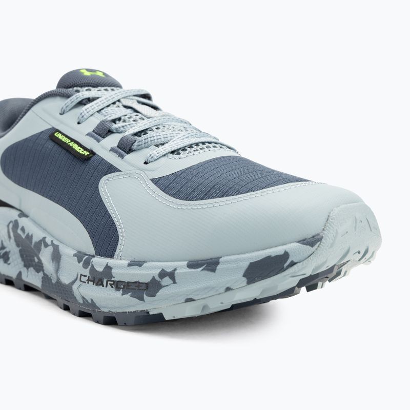 Pánske bežecké topánky Under Armour Charged Bandit Trail 3 downpour grey/harbor blue/hyper green 7