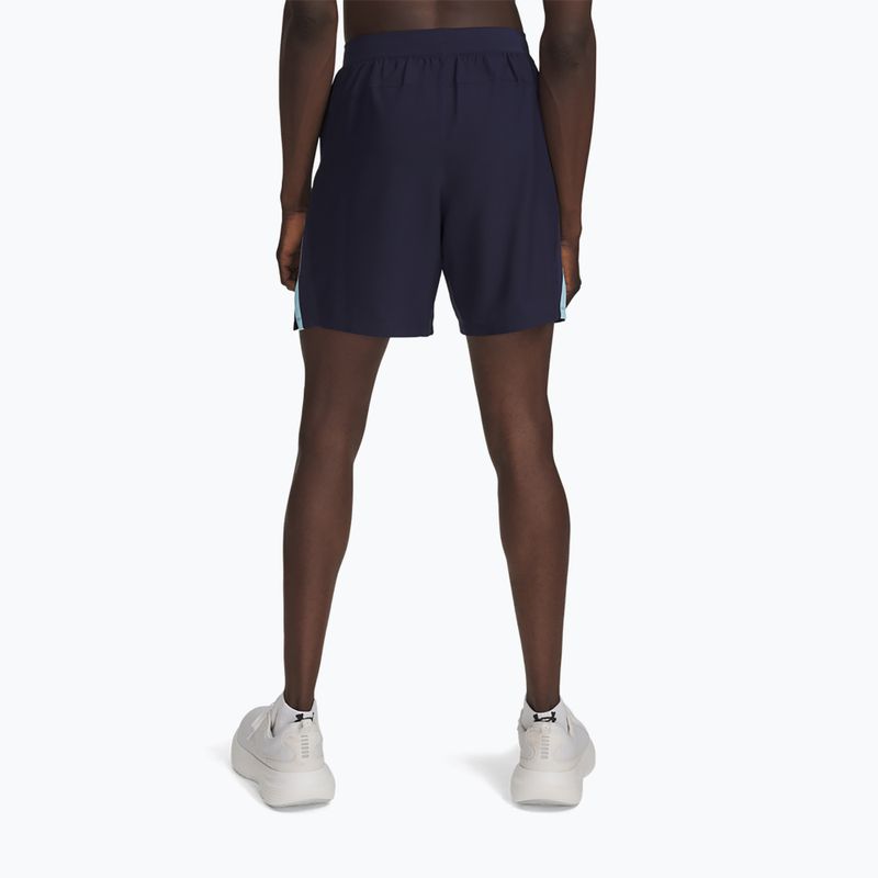 Pánske bežecké šortky Under Armour Launch 7" downpour grey / fire / reflexné 3