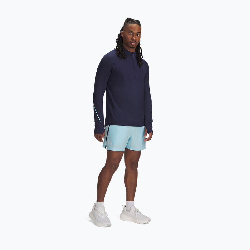 Pánske bežecké šortky Under Armour Launch 5" éterovo modré / sivá / reflexné 2