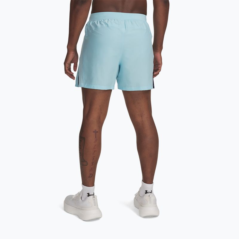 Pánske bežecké šortky Under Armour Launch 5" éterovo modré / sivá / reflexné 3