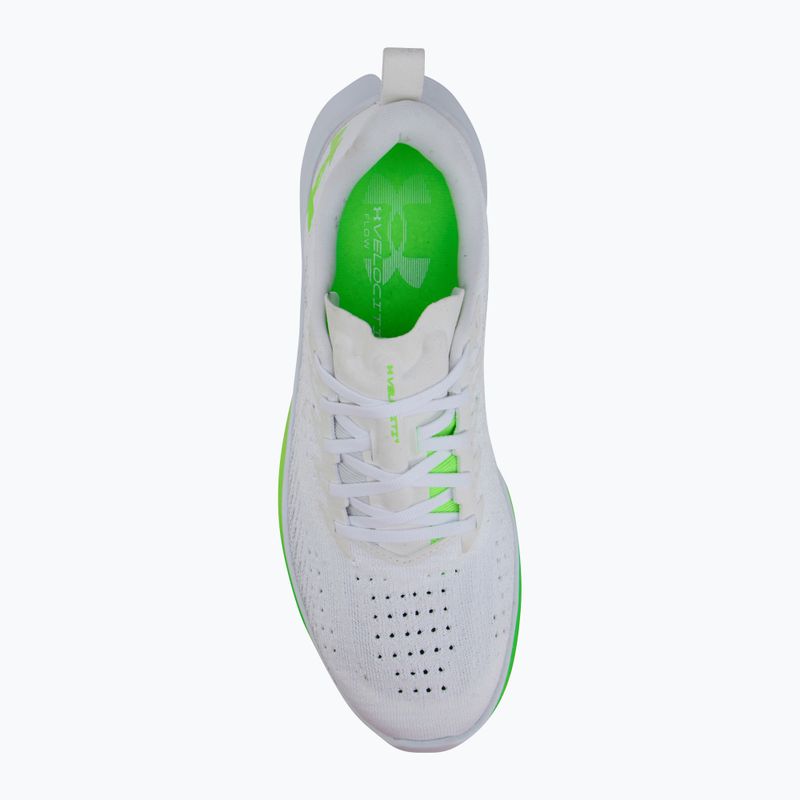 Pánske bežecké topánky Under Armour Velociti 4 white/white/hyper green 5
