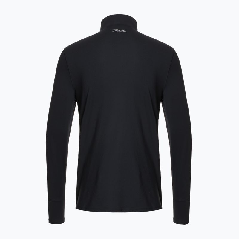 Pánska bežecká mikina Under Armour Trail Run Quarter Zip čierna/reflexná 2