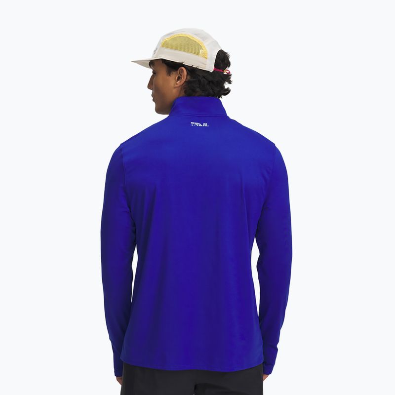 Pánska bežecká mikina Under Armour Trail Run Quarter Zip kráľovská/reflexná 2