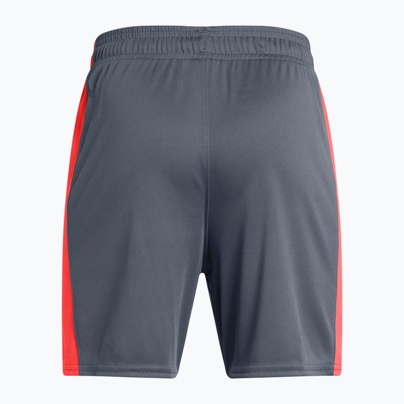 Detské futbalové šortky Under Armour Challenger Knit downpour gray/fire/white 2