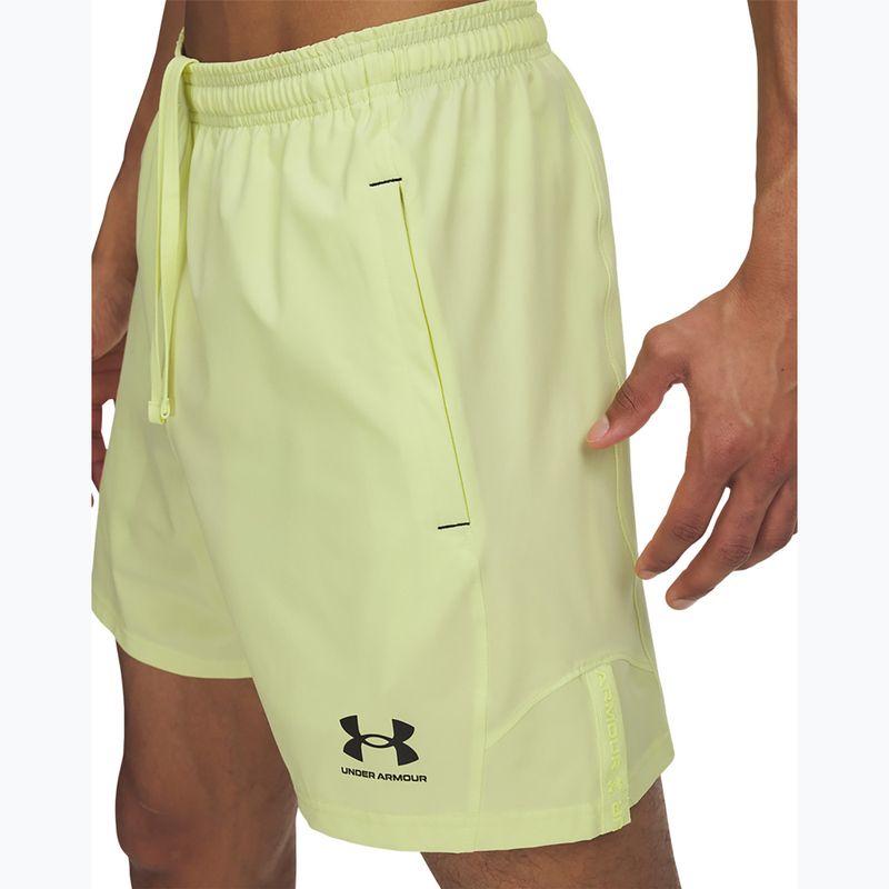 Pánske futbalové šortky Under Armour Challenger Pro Woven sonic yellow/black 4