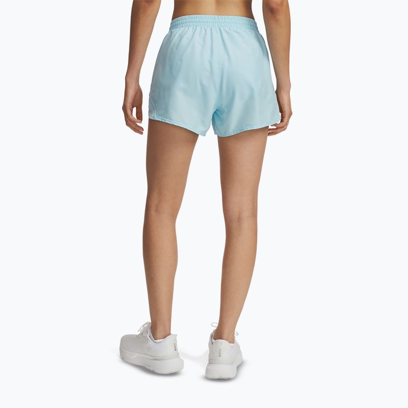 Dámske bežecké šortky Under Armour Fly By 3" s potlačou čierna / reflexná 3