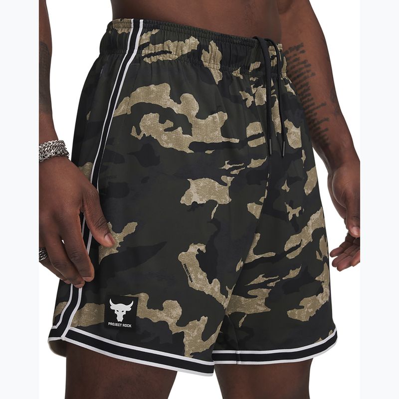 Pánske šortky Under Armour Project Rock Mesh barokový green / white 4