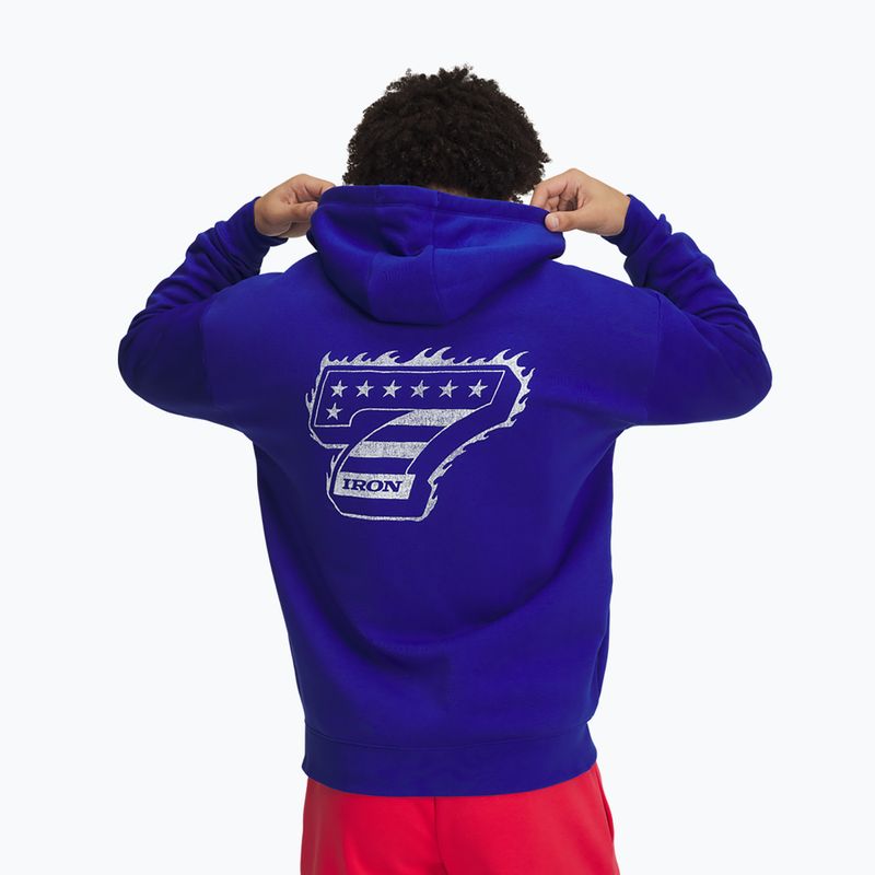 Pánska mikina Under Armour Project Rock Icon Fleece FZ royal/black/black 3