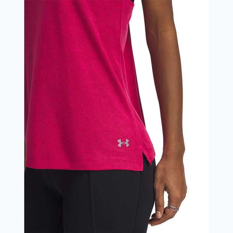 Dámske bežecké tielko tank top Under Armour Launch Camo Singlet shaded fuchsia/reflective 3