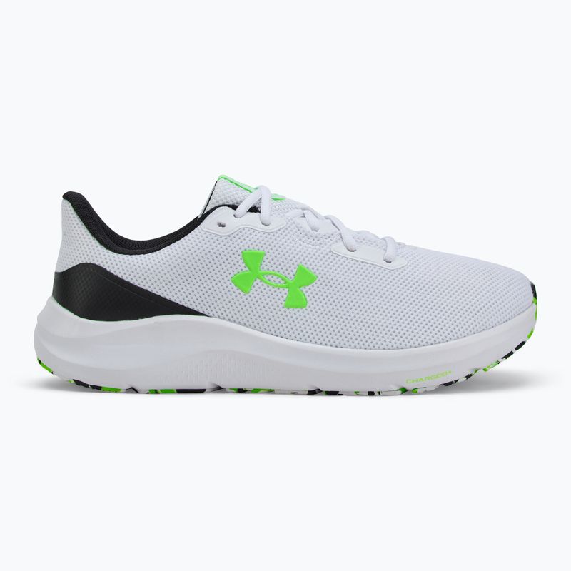 Pánske bežecké topánky Under Armour Charged Pursuit 4 white/black/hyper green 2