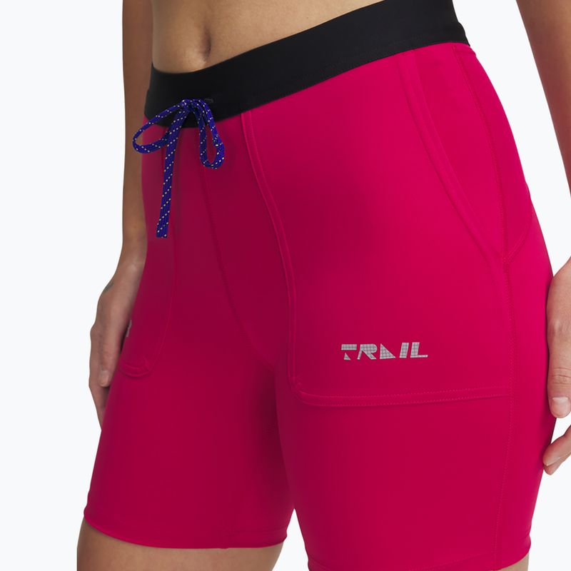Dámske šortky Under Armour Trail Run Fitted shaded fuchsia/black 8