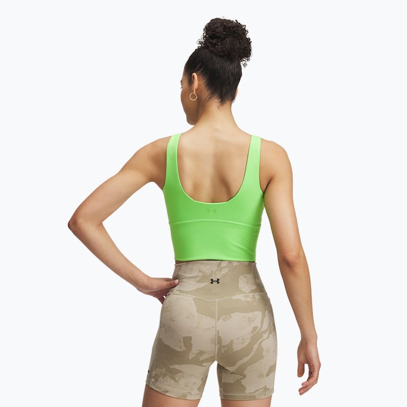 Fitness podprsenka Under Armour Project Rock Fitted Bra Tank cyber green/cyber green 3