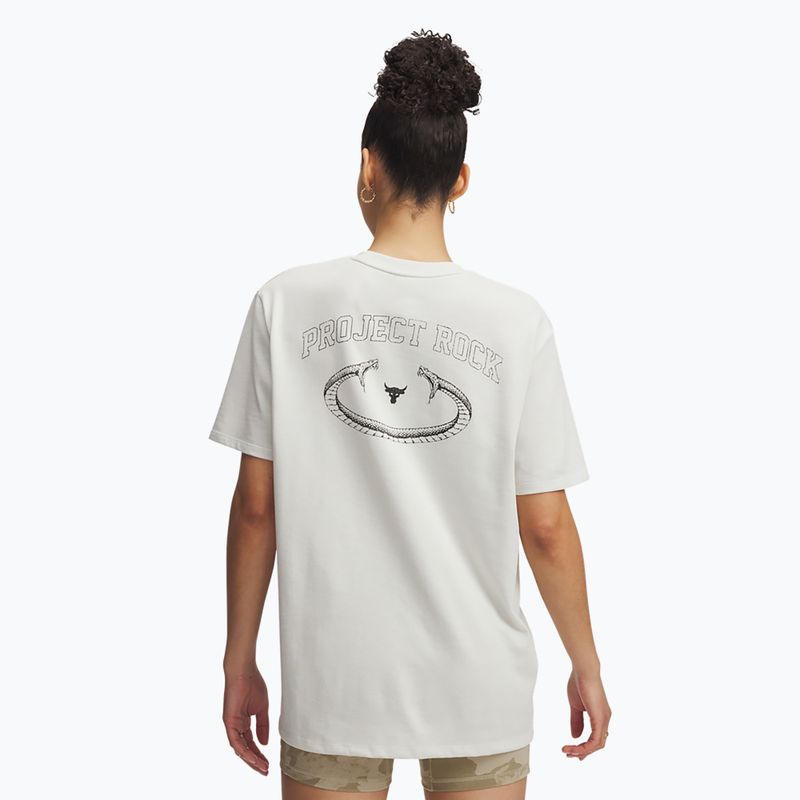 Dámske tričko Under Armour Project Rock Campus white clay/black 2