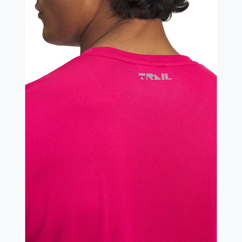 Pánske bežecké tričko Under Armour Trail Run shaded fuchsia/reflective 3
