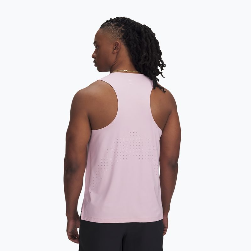 Pánske bežecké tielko tank top Under Armour Launch Elite Singlet prime pink/reflective 2