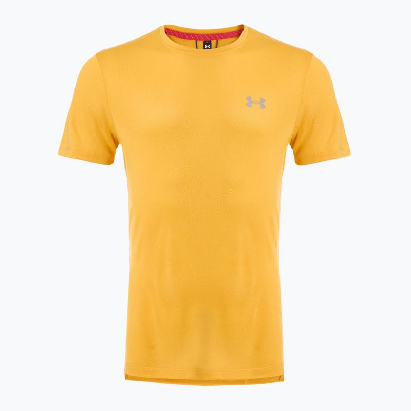 Pánske bežecké tričko Under Armour Trail Run noble gold/reflective