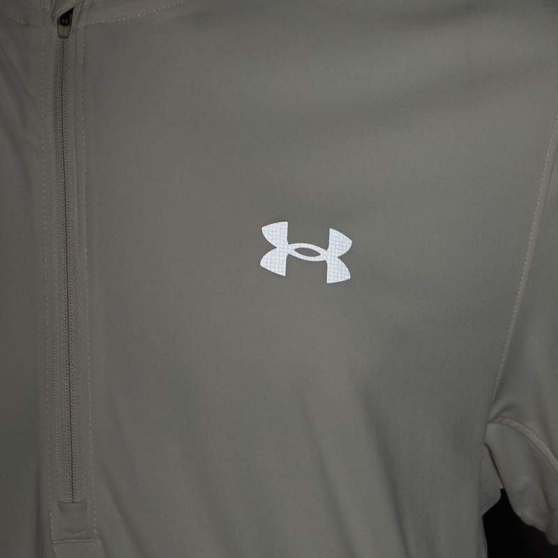 Pánske bežecké tričko Under Armour Trail Run Zip stone/noble gold/reflective 6