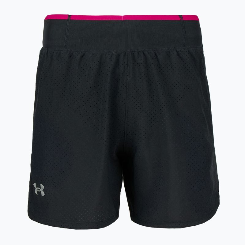 Pánske bežecké šortky Under Armour Trail Run Launch black / reflexné 4