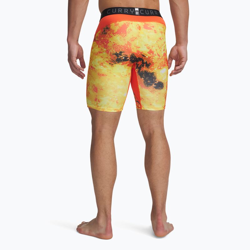 Pánske šortky Under Armour Curry HeatGear Printed fire/black 3