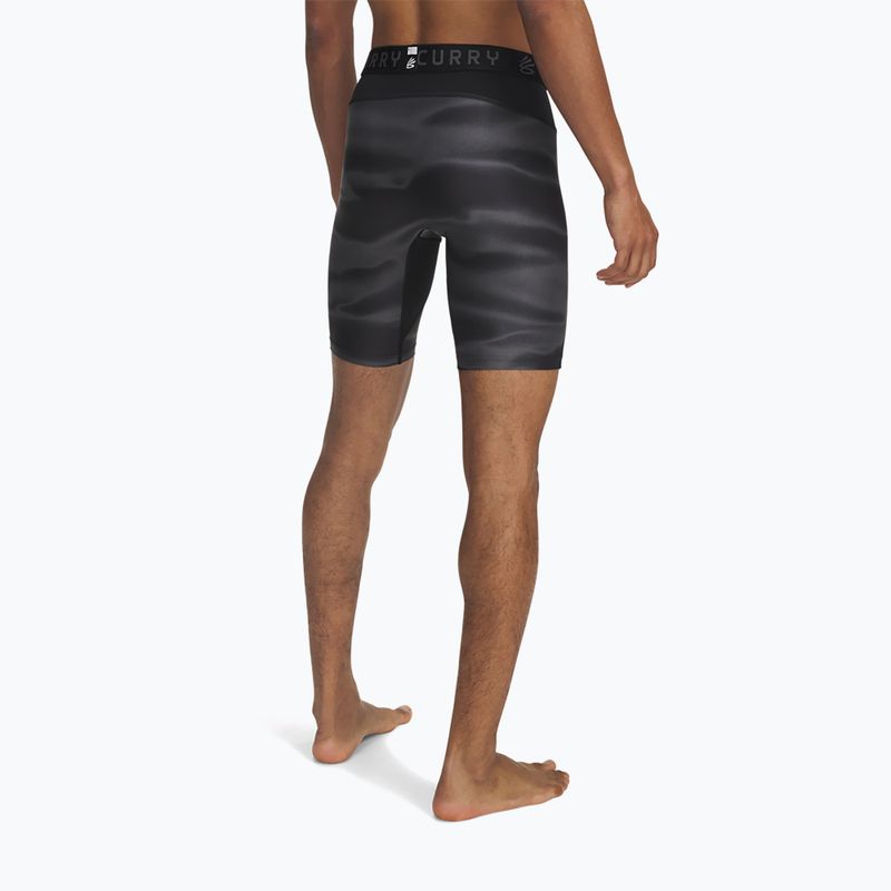 Pánske šortky Under Armour Curry HeatGear Printed black/castlerock/white 3