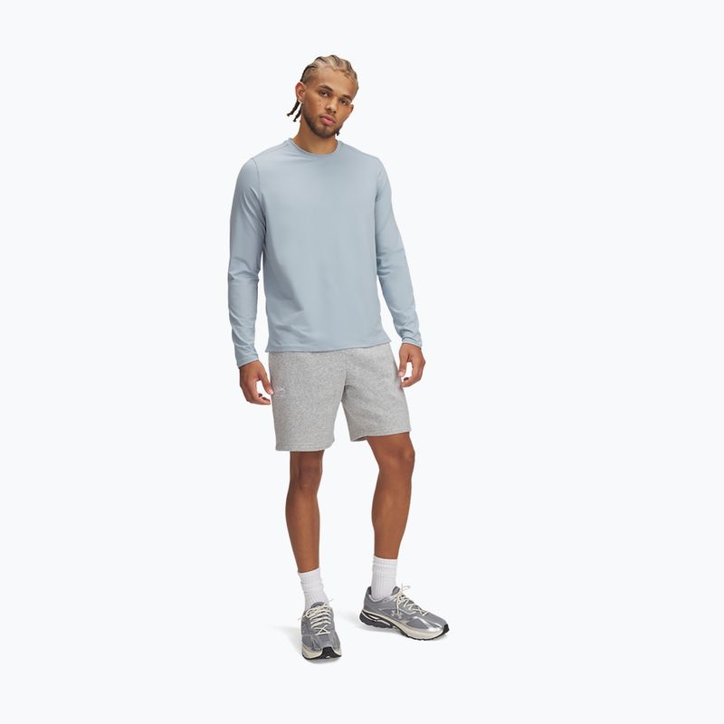 Pánske šortky Under Armour Icon Fleece mod gray light heather/white 2