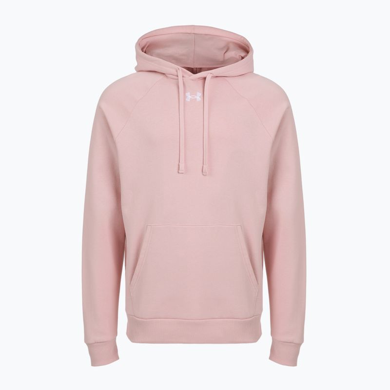 Pánska mikina Under Armour Rival Fleece Hoodie prime pink/white 3