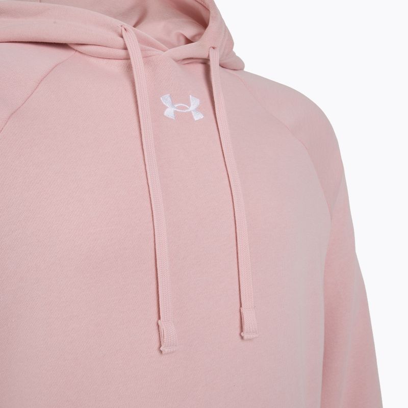 Pánska mikina Under Armour Rival Fleece Hoodie prime pink/white 6