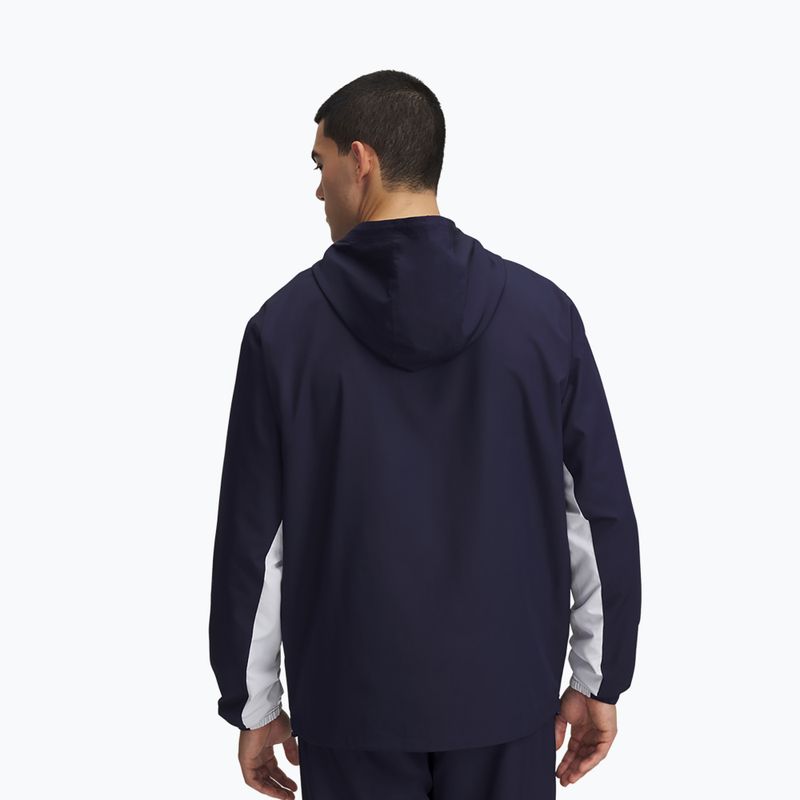 Pánska bunda Under Armour Rival Woven Windbreaker midnight navy/midnight navy/white 2