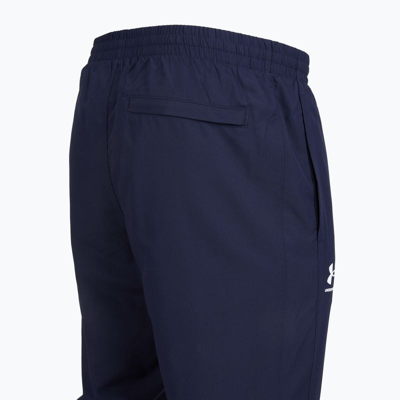 Pánske nohavice Under Armour Rival Woven Windbreaker Pant midnight navy/midnight navy/white 7