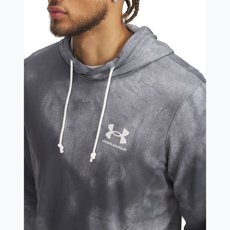 Pánska mikina Under Armour Rival Terry Printed castlerock/onyx white 3