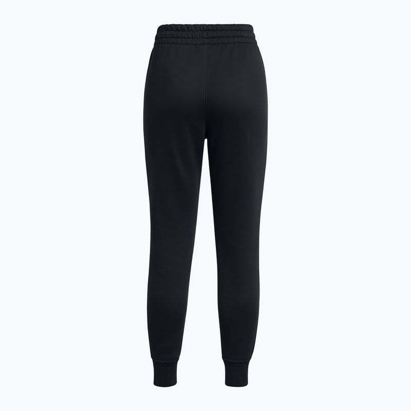 Dámske nohavice Under Armour Icon Fleece Jogger black/black/white 2