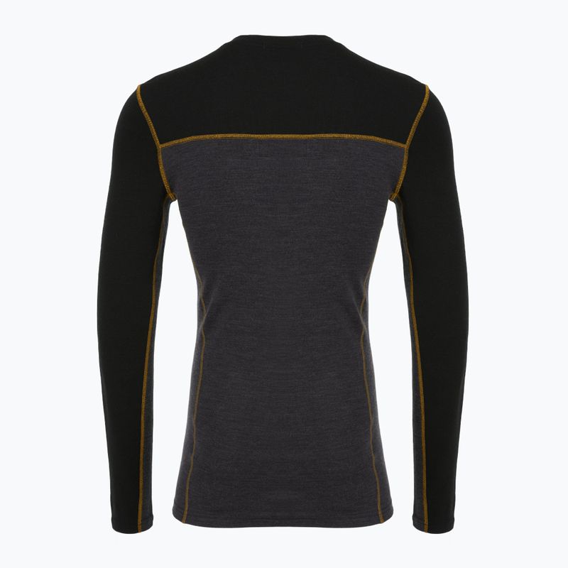 Pánske termo tričko longsleeve Smartwool Classic Thermal Merino Base Layer Colorblock Crew Boxed charcoal/honey gold 5