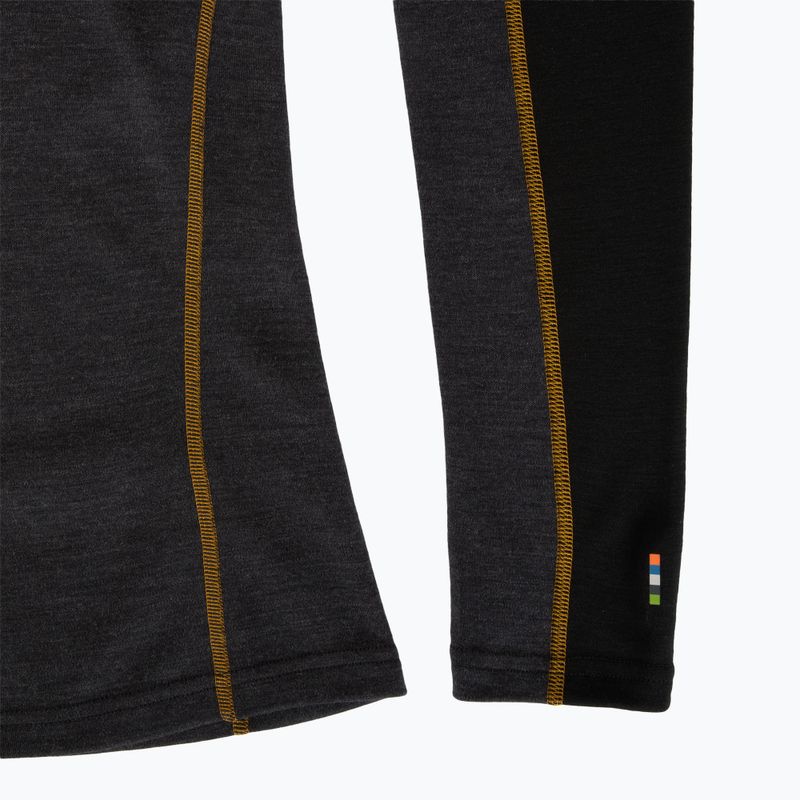 Pánske termo tričko longsleeve Smartwool Classic Thermal Merino Base Layer Colorblock Crew Boxed charcoal/honey gold 7