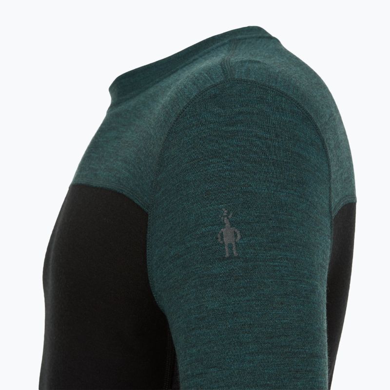 Pánske termo tričko longsleeve Smartwool Classic Thermal Merino Base Layer Colorblock Crew Boxed twilling blue/black 5
