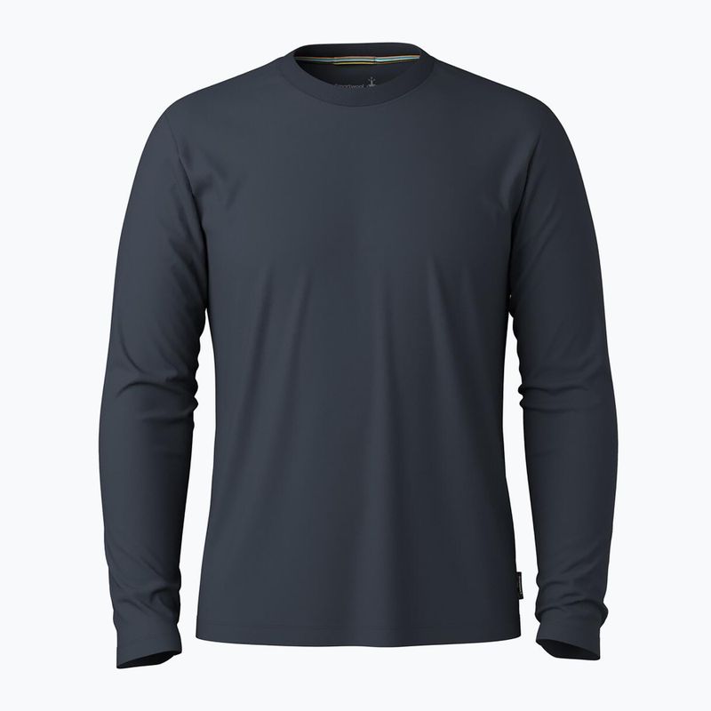 Pánske turistické tričko s dlhým rukávom Smartwool Perfect Crew deep navy 3