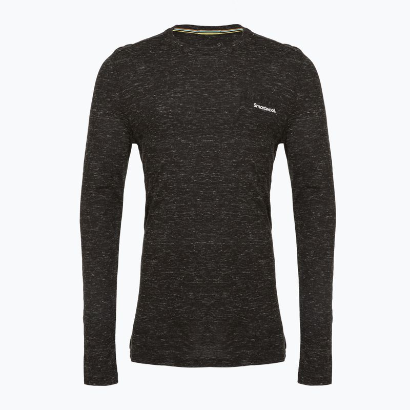 Mužský longsleeve Smartwool Merino Hemp Blend Gear Up Graphic čierny heather 3