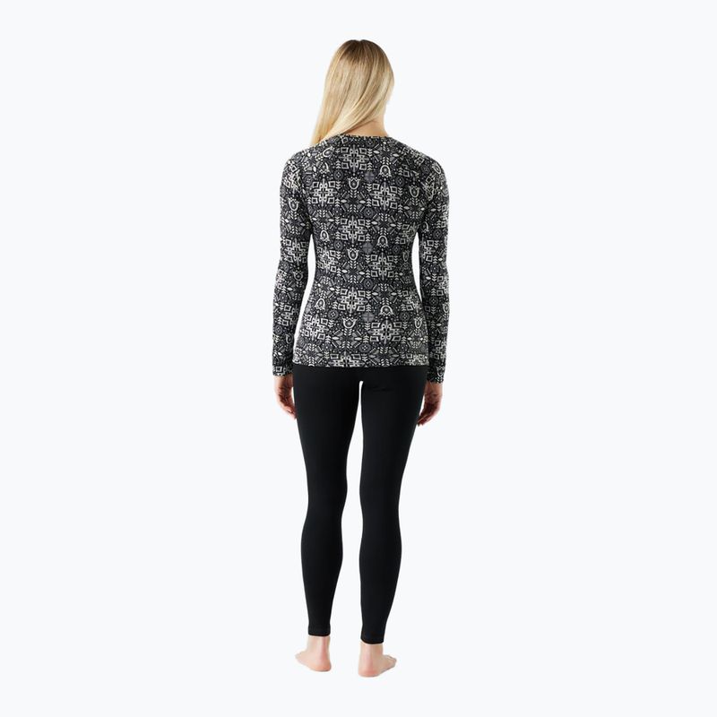 Dámska termoaktívna mikina Smartwool Merino 250 Baselayer Crew Boxed black deco floral 2